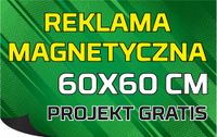 REKLAMA MAGNETYCZNA magnes na samochód auto 60x60 Magnesy reklamowe