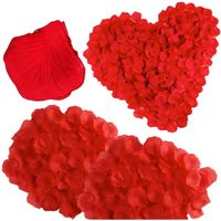 Płatki róż dekoracyjne zestaw 1000 sztuk syntetyczne na walentynki ślub