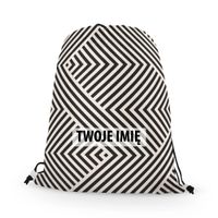 WORKO-PLECAK z Twoim imieniem Czarno-białe linie 003