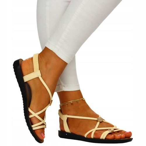 DAMSKIE SANDAŁY ELEGANCKIE NA LATO PŁASKIE na Arena.pl