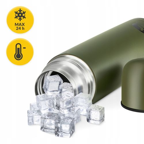 TERMOS TURYSTYCZNY NA HERBATĘ KAWĘ PRÓŻNIOWY SZCZELNY STAL NIERDZEWNA 1L na Arena.pl