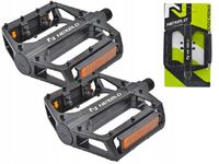 PEDAŁY ROWEROWE PLATFORMOWE ALUMINIUM PINY MTB BMX DUŻE 9/16" CZARNE