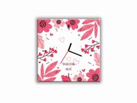 ZEGAR SZKLANY KWADRATOWY - Ponadczasowa miłość