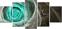 70CM 150CM ZEGAR 5 ELEM RÓŻA KTALNA TURKUSIE DRUK OBRAZ