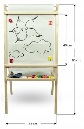 Drewniana Tablica Magnetyczna Kredowa Z Papierem Mpp na Arena.pl