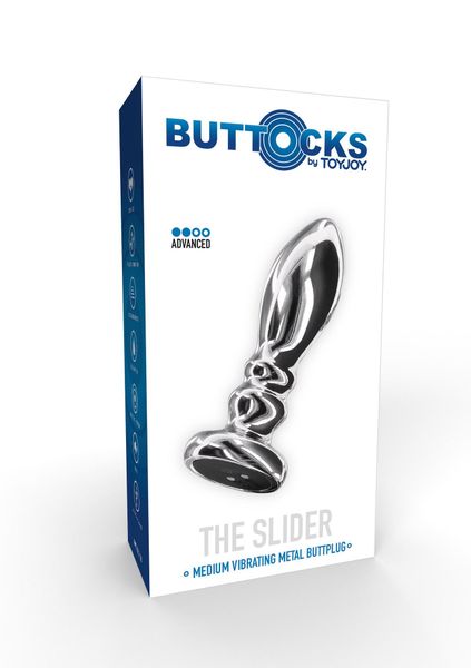 Buttplug Vibr. Ribbed Medium Silver zdjęcie 2