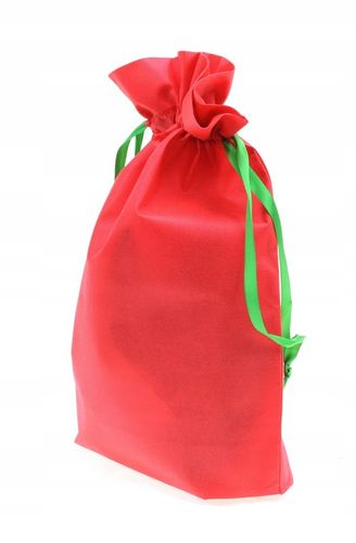 WOREK PREZENTY MIKOŁAJA świąteczny święta CZERWONY ZIELONY torebki 8szt na Arena.pl