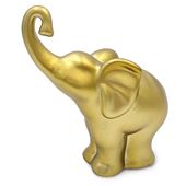 ZŁOTY SŁOŃ FIGURKA CERAMICZNA SŁONIK NA SZCZĘŚCIE NA PREZENT 17 cm