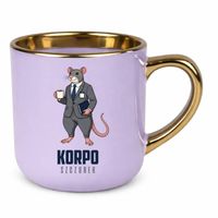 Korpo-szczurek - elegancki kubek na prezent Fioletowy KORPOHUMOR ŚMIESZNY