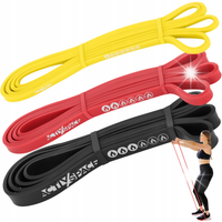 ZESTAW 3 GUM DO ĆWICZEŃ POWERBAND gumy oporowe fitness WYSOKA JAKOŚĆ ACTIV