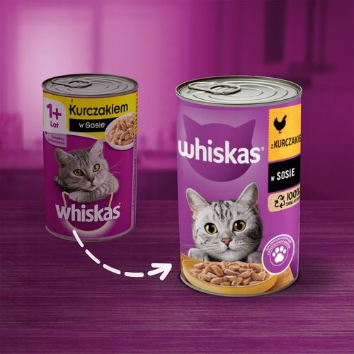 WHISKAS Kurczak 24x400g Puszka karma dla kotów na Arena.pl