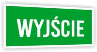 Tabliczka ewakuacyjna informacyjne z nadrukiem 20x10 cm Wyjście Znak