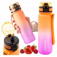 Butelka na wodę z miarką godzinową motywacyjna na siłownię fitness 500 ml