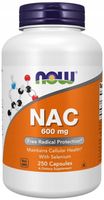 NOW FOODS NAC N-Acetylocysteina 600mg 250 kapsułek