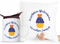 Zestaw Poduszka + Kubek Walentynki Dla Dziewczyny Z Nadrukiem Ze Zdjęciem