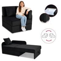 Łóżko dziecięce sofa kanapa rozkładana pojemnik czarny welur Denis Family