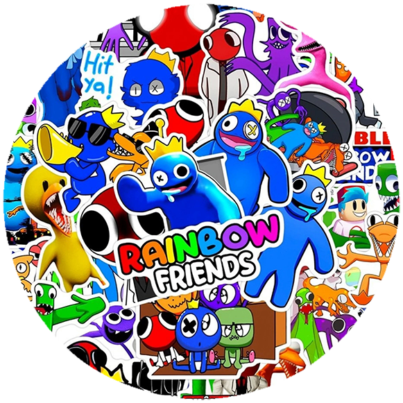 Opłatek na tort Rainbow Friends zdjęcie 1