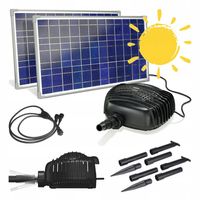 POMPA SOLARNA do oczka wodnego KASKADA STRUMIEŃ WODOSPAD wydajna 3400 l/h