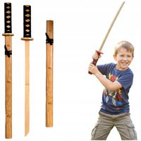 DREWNIANA KATANA TRENINGOWA 53CM REKWIZYT SAMURAJA ZESTAW POCHWA I OPLOT