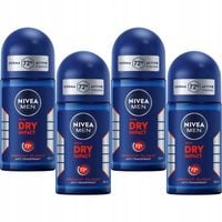 4 x NIVEA MEN DRY IMPACT ANTYPERSPIRANT ROLL ON 50ml