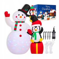 Bałwan dmuchany 180 cm świecący LED duży świąteczny ozdoba ogrodowa nadmuch