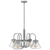 Żyrandol LAMPA wisząca HK-CONGRESS4-A-CM Elstead HINKLEY loftowa OPRAWA industrialny ZWIS szklany chrom przezroczysta