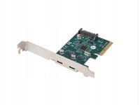 Karta Lanberg PCI Express x1 - 2x USB-C 3.2 Gen 2x1 Śledź low profile