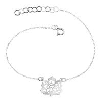 Bransoletka Celebrytka Liść Ażurowe 20 cm Srebro 925