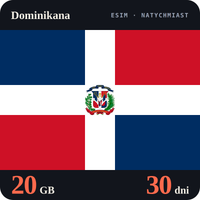 Karta eSIM Internet Dominikana 20 GB na 30 dni - bez rejestracji