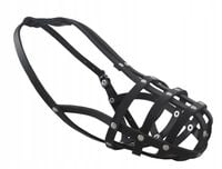 Skórzany Kaganiec dla Małego Psa Fizjologiczny Regulowany SPANIEL DUŻY r. S