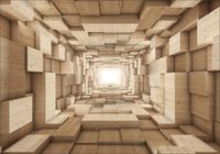 FOTOTAPETA tunel 3D deski abstrakcja na wymiar