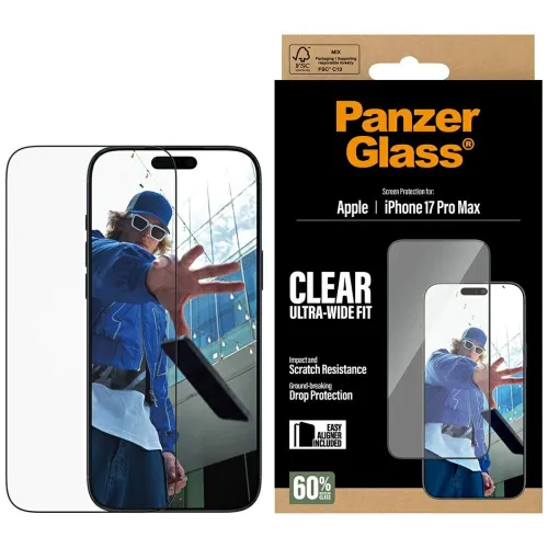 Szkło hartowane PanzerGlass Ultra-Wide Fit EasyAligner na iPhone 17 Pro Max na Arena.pl