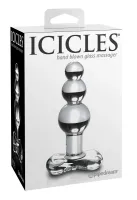 icicles szklany korek masażer z wypustkami 10,5 cm hipoalergiczny