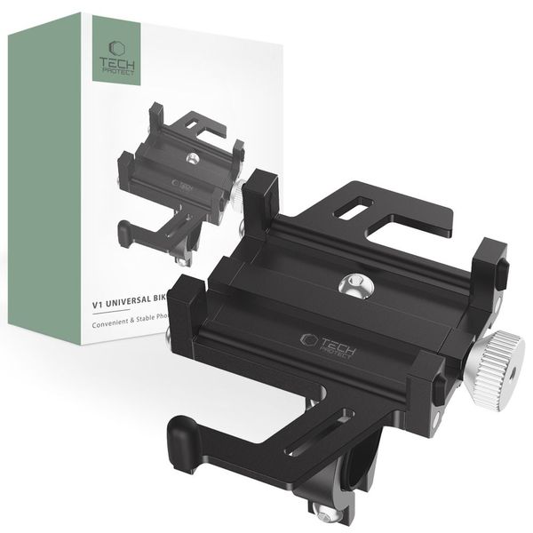 TECH-PROTECT V1 UNIVERSAL BIKE MOUNT BLACK zdjęcie 1