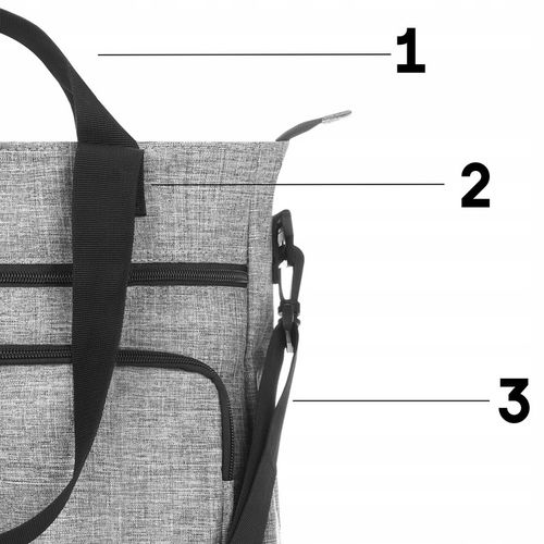 Torba damska duża torebka shopper szara pojemna z paskiem na ramię ZAGATTO na Arena.pl