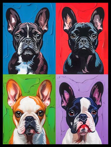 Plakat 75x100cm Buldogi Francuskie na Arena.pl
