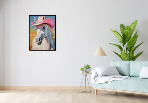 Plakat 60x80cm Różowy Kapelusz na Arena.pl