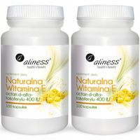 2x WITAMINA E NATURALNA 400 IU 100 kaps ALINESS Procesy starzenia się Wzrok