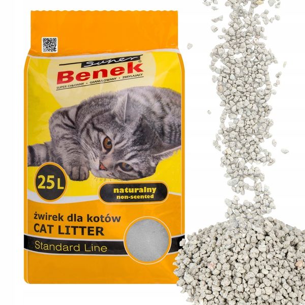 SUPER BENEK Żwirek Naturalny 25L zdjęcie 13