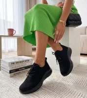 Czarne Sneakersy Lekkie Ażurowe Luna 38