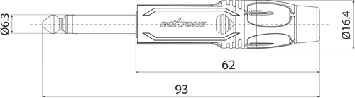 Roxtone Kabel audio 15m Jack 6.3mm Mono, XLR 3-pin męski DMXJ250L15 na Arena.pl