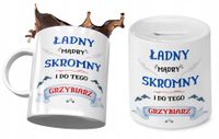 Dla Grzybiarza Zestaw Kubek + Skarbonka Prezent Z Nadrukiem Ze Zdjęciem