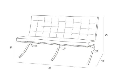Sofa Ba2 2 Osobowa, Czarna Ekoskóra na Arena.pl