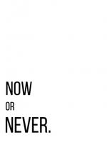 Plakat 60x80cm Z Napisami Nowoczesny Cytat Now Or Never