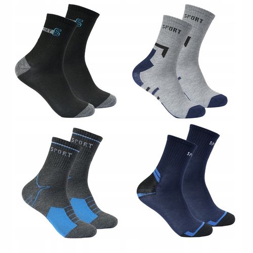 SKARPETY męskie SKARPETKI bawełniane SPORTOWE ~ 39-42 ZESTAW 20 par skarpet na Arena.pl