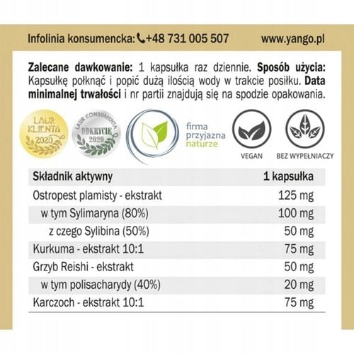 Sylimaryna - z ostropestu (90 kaps.) - Yango na Arena.pl