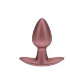 smooth silicone anal plug - small - 2.6 / 6,5 cm - rose gold