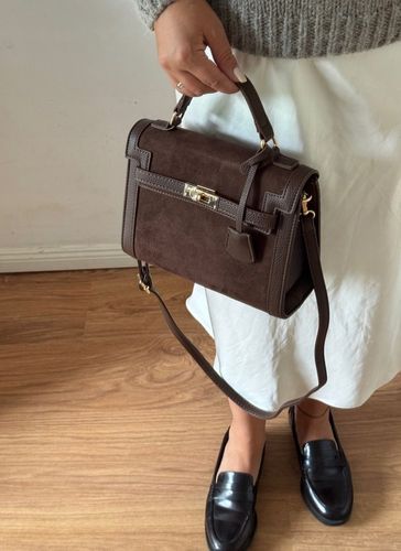 Torebka Gallantry Paris HIT czekoladowa zamsz eco brązowa listonoszka brąz na Arena.pl