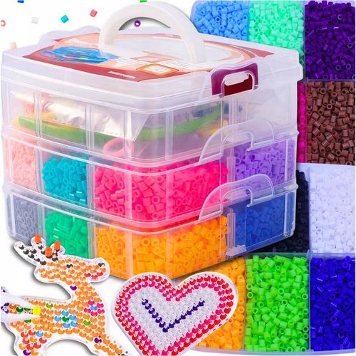 KORALIKI do PRASOWANIA ZESTAW 9000 szt DLA DZIECI SZABLONY WALIZKA PREZENT na Arena.pl