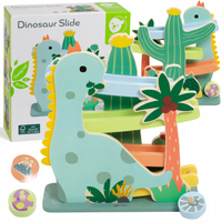 Zjeżdżalnia samochodzików i dinozaurów w zestawie edukacyjnym Classic World